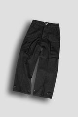 MILITARY CARGO WIDE DENIM PANTS