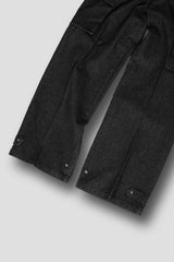 MILITARY CARGO WIDE DENIM PANTS
