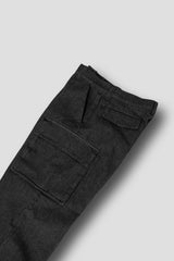 MILITARY CARGO WIDE DENIM PANTS