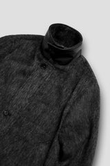 SHAGGY SWITCH NECK CHIC COAT