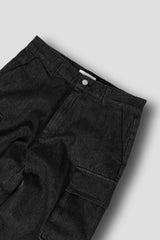 MILITARY CARGO WIDE DENIM PANTS