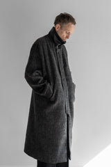 SHAGGY SWITCH NECK CHIC COAT