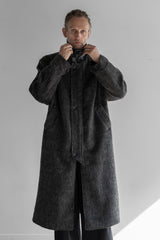 SHAGGY SWITCH NECK CHIC COAT