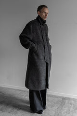 SHAGGY SWITCH NECK CHIC COAT