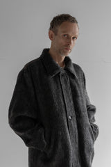 SHAGGY SWITCH NECK CHIC COAT