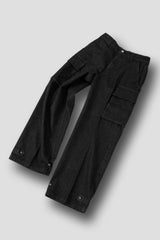MILITARY CARGO WIDE DENIM PANTS