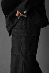 MILITARY CARGO WIDE DENIM PANTS