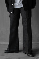 MILITARY CARGO WIDE DENIM PANTS