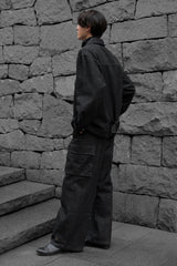 MILITARY CARGO WIDE DENIM PANTS