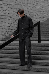 MILITARY CARGO WIDE DENIM PANTS