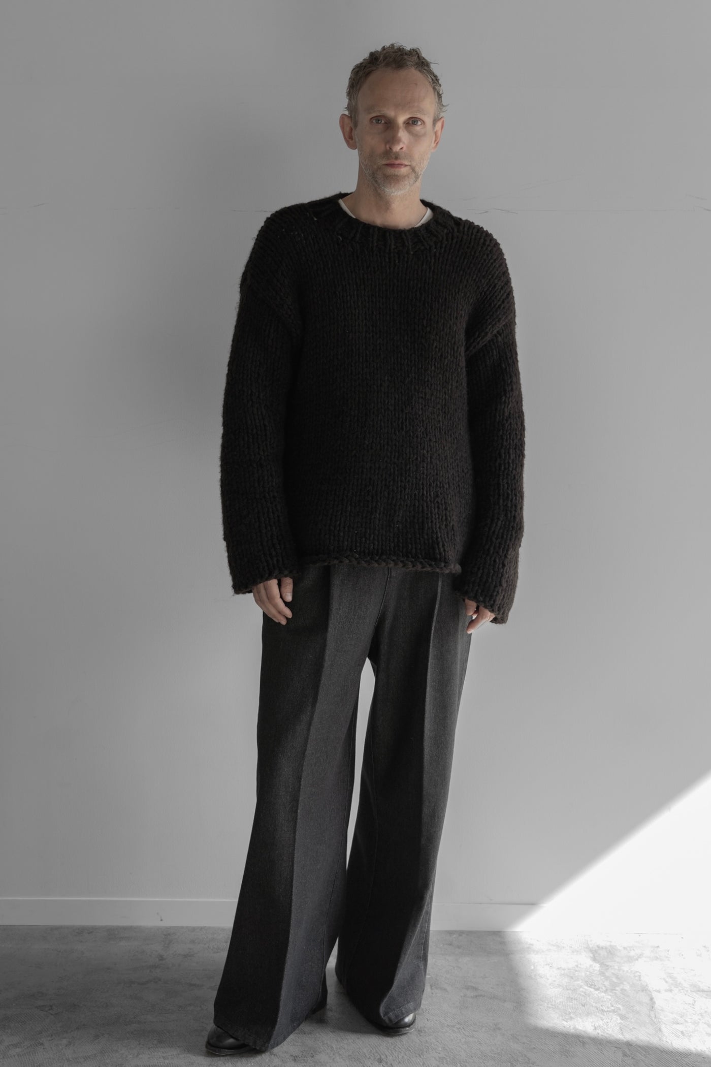 EXTRA LOOSE LOW-GUAGE KNIT – NOIR ET BLANC