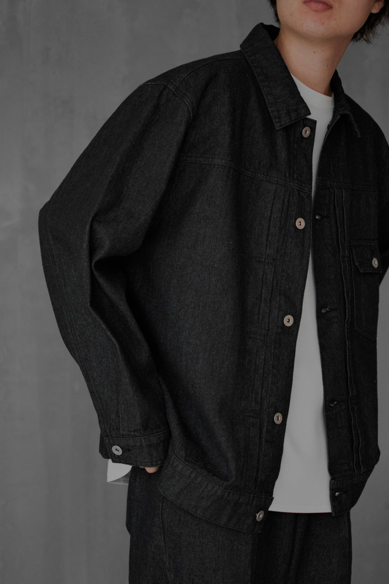 DETAIL WORK DENIM JACKET – NOIR ET BLANC